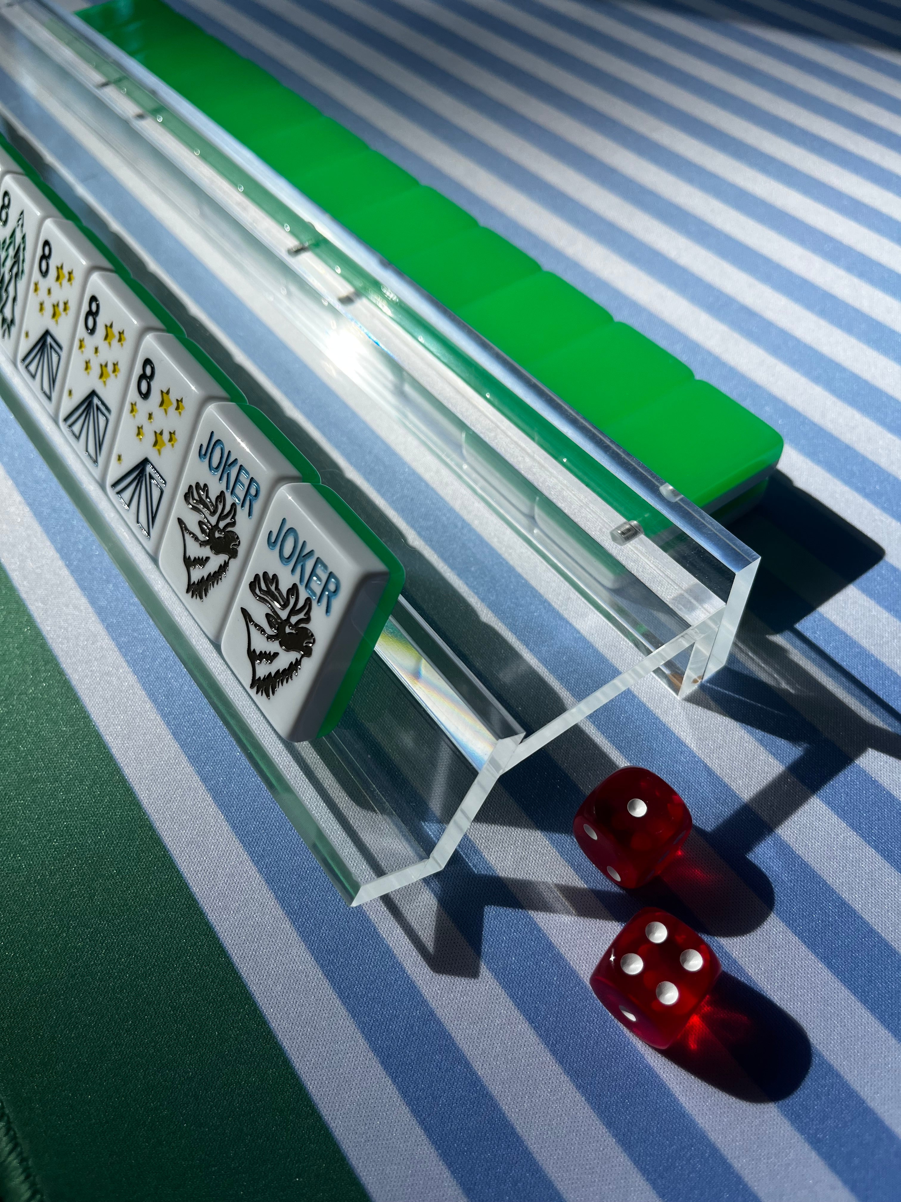 3d Model Mahjong Ruler Rack 20â Acrylic Mahjong Racks with Detachable Magnetic Pushers & 4-Slot Ra ...